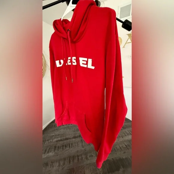 Diesel Bold Red Hoodie for Men - Picture 7 of 7
